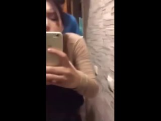 fucked a young skin in front of a mirror, shoots sex on the phone, hard doggystyle sex, cum in pussy, russian homemade porn