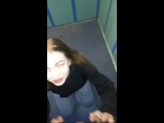 sucks dick in the entrance, blowjob, sperm, young whore. drunk sex. russian homemade porn at the reception. draining the former